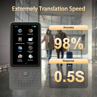 AI Language Translator Device, Real-Time Two-Way Translation for 138+ Languages