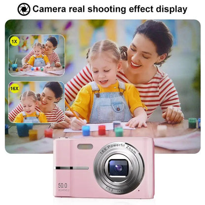 Mini Digital Camera 1080P with 16X Zoom, Portable Pocket Camera with SD Card