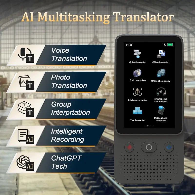 AI Language Translator Device, Real-Time Two-Way Translation for 138+ Languages